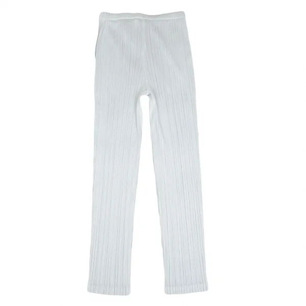 プリーツプリーズPLEATS PLEASE プリーツテーパードパンツ 白 アイスブルーS位 K-101855_007