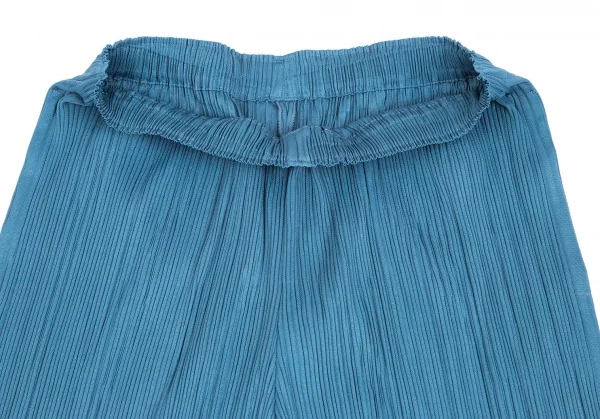 プリーツプリーズPLEATS PLEASE スポーツメッシュ生地プリーツワイドパンツ 水色M位 K-101856_003