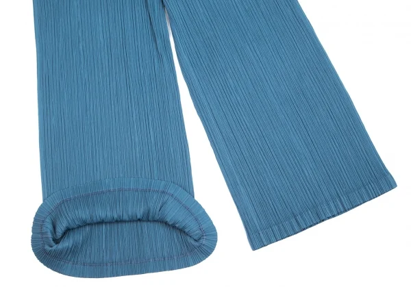 プリーツプリーズPLEATS PLEASE スポーツメッシュ生地プリーツワイドパンツ 水色M位 K-101856_006