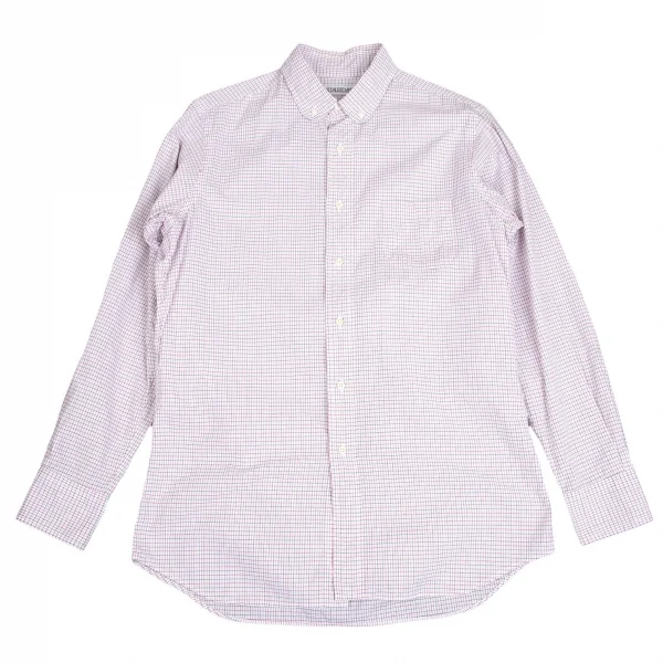 インディビジュアライズドシャツINDIVIDUALIZED SHIRTS ウインドウペンチェックボタンダウンシャツ 白赤黒M位 K-101888_001