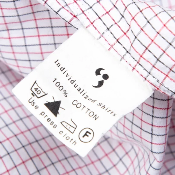 インディビジュアライズドシャツINDIVIDUALIZED SHIRTS ウインドウペンチェックボタンダウンシャツ 白赤黒M位 K-101888_014