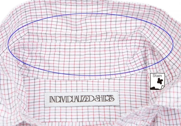 インディビジュアライズドシャツINDIVIDUALIZED SHIRTS ウインドウペンチェックボタンダウンシャツ 白赤黒M位 K-101888_003