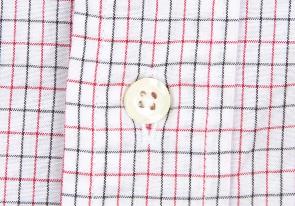 インディビジュアライズドシャツINDIVIDUALIZED SHIRTS ウインドウペンチェックボタンダウンシャツ 白赤黒M位 K-101888_005