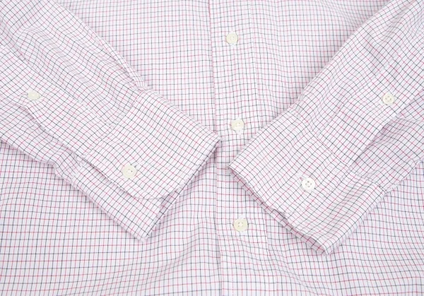 インディビジュアライズドシャツINDIVIDUALIZED SHIRTS ウインドウペンチェックボタンダウンシャツ 白赤黒M位 K-101888_007