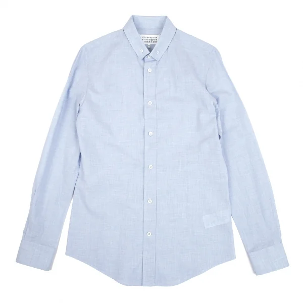 メゾンマルタンマルジェラMaison Martin Margiel 14 パピートゥースボタンダウンシャツ 水色46 K-101893_001