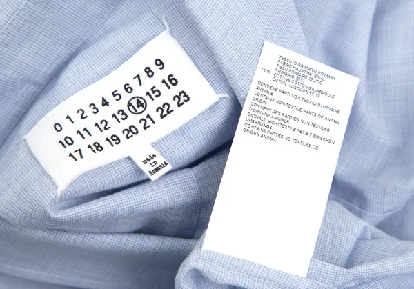 メゾンマルタンマルジェラMaison Martin Margiel 14 パピートゥースボタンダウンシャツ 水色46 K-101893_015