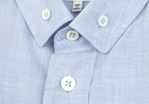 メゾンマルタンマルジェラMaison Martin Margiel 14 パピートゥースボタンダウンシャツ 水色46 K-101893_003