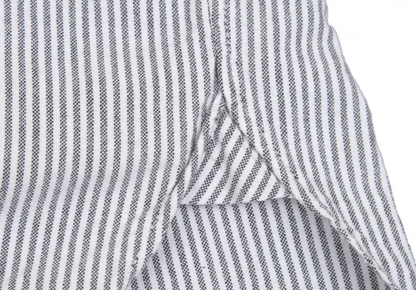 エンジニアードガーメンツENGINEERED GARMENT コットンオックスフォードストライプボタンダウンシャツ 白グレーS K-101894_011