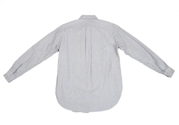 エンジニアードガーメンツENGINEERED GARMENT コットンオックスフォードストライプボタンダウンシャツ 白グレーS K-101894_013