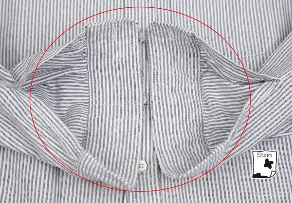エンジニアードガーメンツENGINEERED GARMENT コットンオックスフォードストライプボタンダウンシャツ 白グレーS K-101894_008