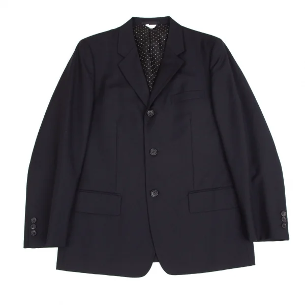コムデギャルソン オムドゥCOMME des GARCONS HOMME DEUX ウール3Bジャケット 濃紺S K-101912_001