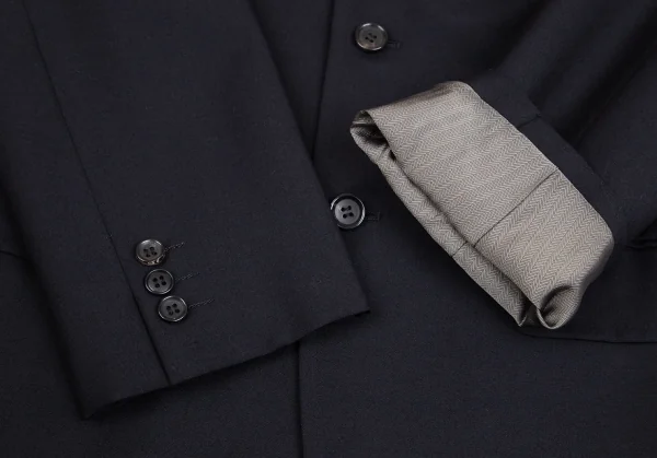 コムデギャルソン オムドゥCOMME des GARCONS HOMME DEUX ウール3Bジャケット 濃紺S K-101912_006