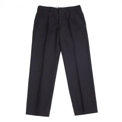 コムデギャルソン オムドゥCOMME des GARCONS HOMME DEUX ウールテーパードパンツ 濃紺
