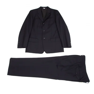 コムデギャルソン オムドゥCOMME des GARCONS HOMME DEUX ウール3Bセットアップスーツ 濃紺