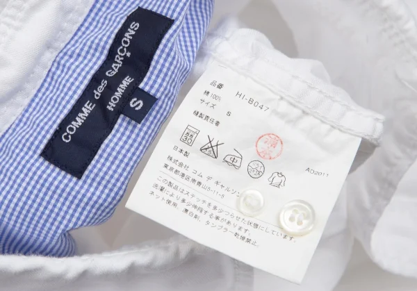COMME des GARCONS HOMME Cotton Short Sleeve Shirt K-101919_017