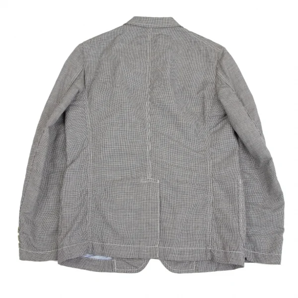 コムデギャルソン オムCOMME des GARCONS HOMME コットンリネンハウンドトゥースパッカリングジャケット 白黒S K-101922_015