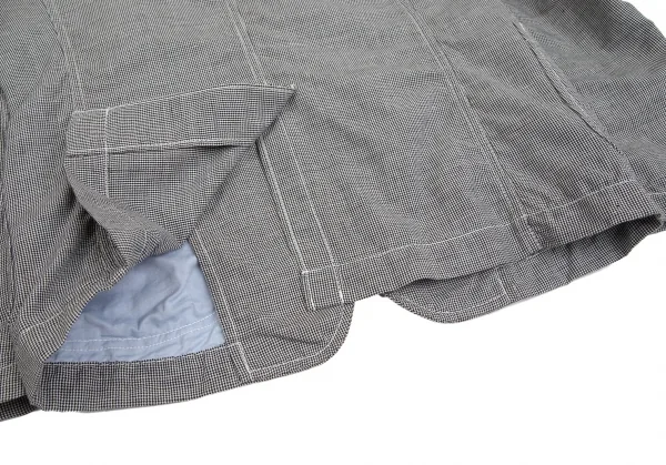 コムデギャルソン オムCOMME des GARCONS HOMME コットンリネンハウンドトゥースパッカリングジャケット 白黒S K-101922_017