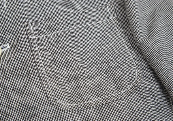 コムデギャルソン オムCOMME des GARCONS HOMME コットンリネンハウンドトゥースパッカリングジャケット 白黒S K-101922_005