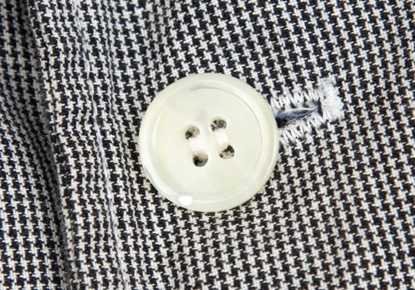 コムデギャルソン オムCOMME des GARCONS HOMME コットンリネンハウンドトゥースパッカリングジャケット 白黒S K-101922_006