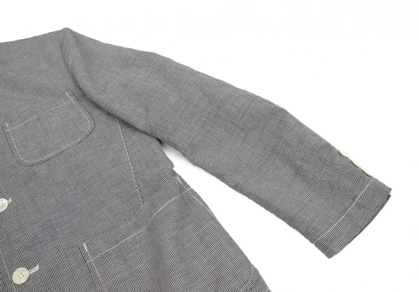 コムデギャルソン オムCOMME des GARCONS HOMME コットンリネンハウンドトゥースパッカリングジャケット 白黒S K-101922_007