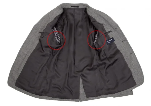 コムデギャルソン オムCOMME des GARCONS HOMME ストレッチヘリンボーン3Bジャケット グレーS K-101929_012