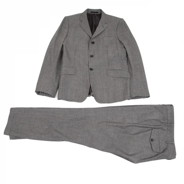 コムデギャルソン オムCOMME des GARCONS HOMME ストレッチヘリンボーン3Bジャケット グレーS K-101929_018