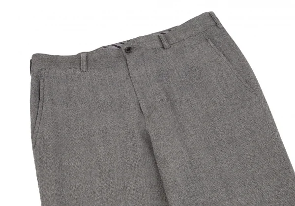 コムデギャルソン オムCOMME des GARCONS HOMME ストレッチヘリンボーンテーパードパンツ グレーS K-101930_002