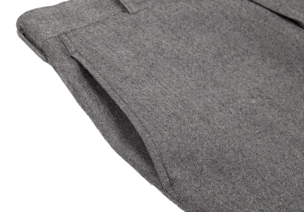 コムデギャルソン オムCOMME des GARCONS HOMME ストレッチヘリンボーンテーパードパンツ グレーS K-101930_003