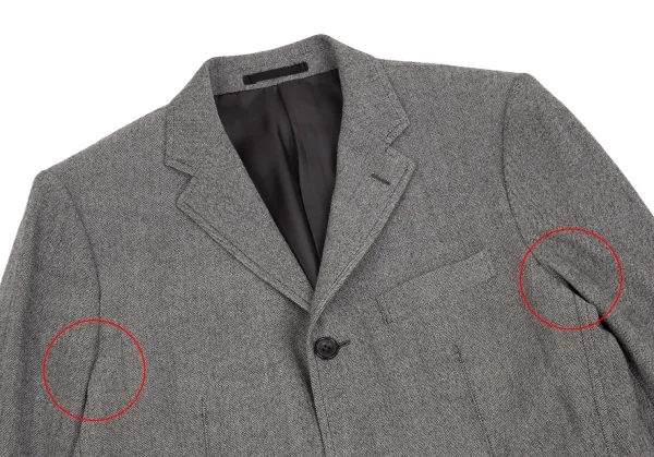 コムデギャルソン オムCOMME des GARCONS HOMME ストレッチヘリンボーン3Bセットアップスーツ グレーS K-101931_003
