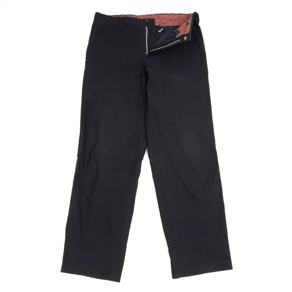 コムデギャルソン オムCOMME des GARCONS HOMME 見返しペイズリーコットンワークパンツ 濃紺S K-101936_001