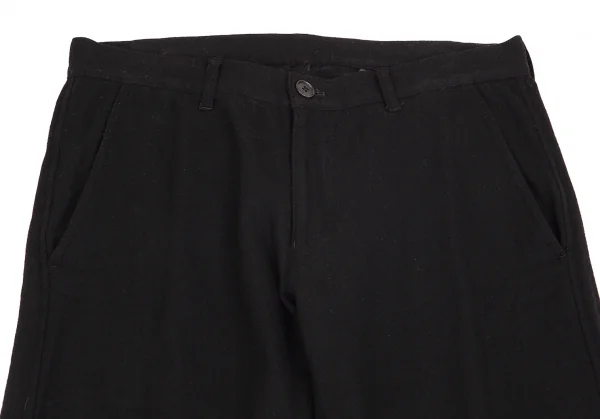 コムデギャルソン オムCOMME des GARCONS HOMME ウールナイロンバックジップポケットパンツ 黒L K-101941_002