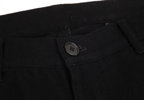 コムデギャルソン オムCOMME des GARCONS HOMME ウールナイロンバックジップポケットパンツ 黒L K-101941_003