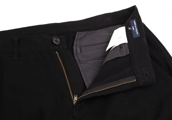 コムデギャルソン オムCOMME des GARCONS HOMME ウールナイロンバックジップポケットパンツ 黒L K-101941_004