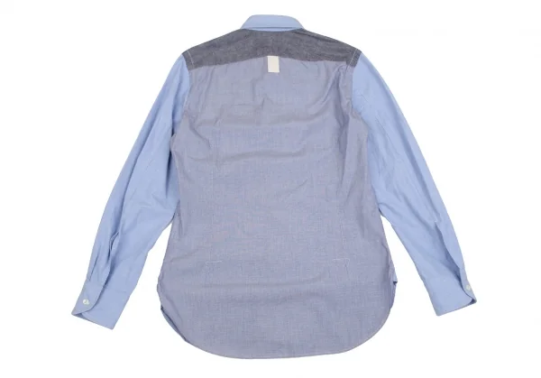 ジュンヤワタナベマン コムデギャルソンJUNYA WATANABE MAN COMME des GARCONS クレイジーパターンボタンダウンシャツ 水色S K-101943_012