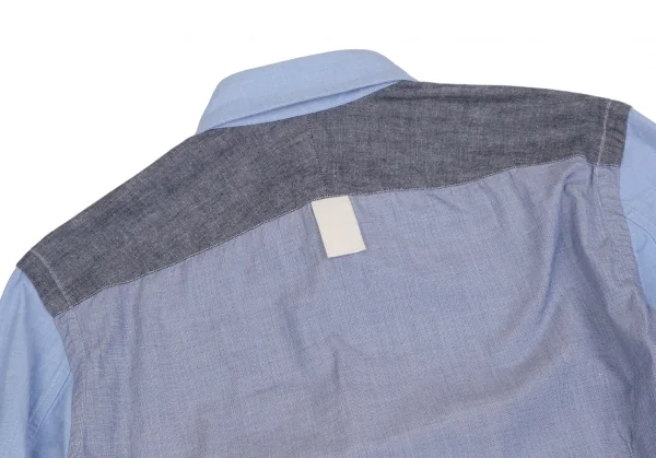 ジュンヤワタナベマン コムデギャルソンJUNYA WATANABE MAN COMME des GARCONS クレイジーパターンボタンダウンシャツ 水色S K-101943_013