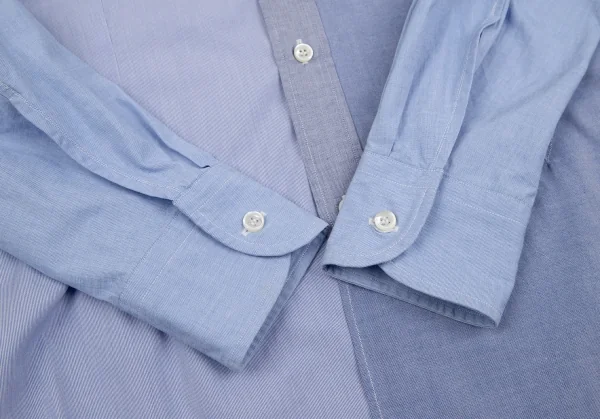 ジュンヤワタナベマン コムデギャルソンJUNYA WATANABE MAN COMME des GARCONS クレイジーパターンボタンダウンシャツ 水色S K-101943_008