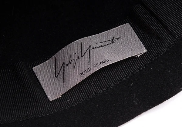 ヨウジヤマモト プールオムYohji Yamamoto POUR HOMME シャギーベルハット 黒 K-101944_008