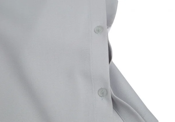 イッセイミヤケISSEY MIYAKE 132 5. フロント結びデザインアシンメトリーポンチョ ブルーグレーベージュ2 K-101948_007