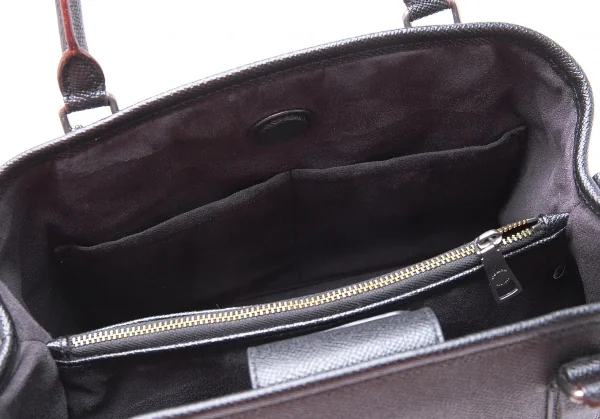 コーチCOACH プリムローズ マルゴーキャリーオール レザー花柄切替バッグ 黒 K-101975_014