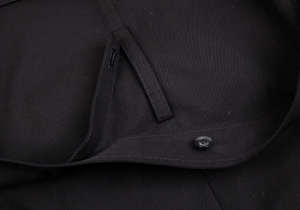 ヨウジヤマモト ノアールYohji Yamamoto NOIR コットン袖レイヤードアシンメトリートレンチコート 黒1 K-101983_016