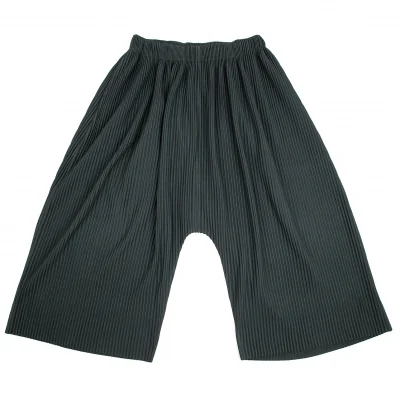 オムプリッセ イッセイミヤケ プリーツ サルエル ハーフ ワイド パンツ 3 homme plisse issey miyake プリーツパンツ