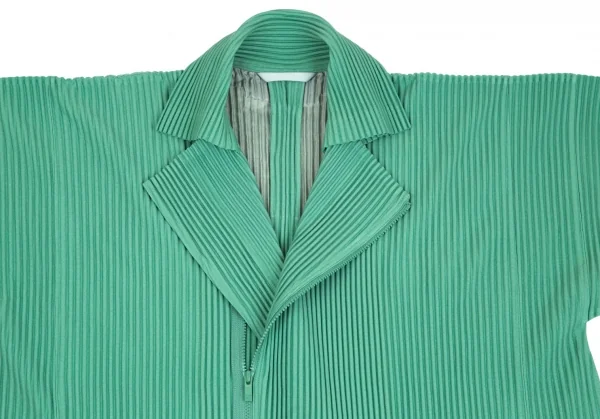オムプリッセ イッセイ ミヤケHOMME PLISSE ISSEY MIYAKE プリーツダブルジップライダースコート ライトグリーン3 K-102003_003