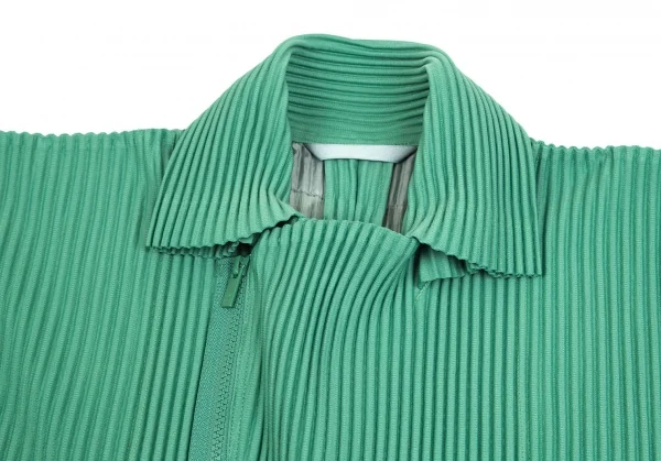 オムプリッセ イッセイ ミヤケHOMME PLISSE ISSEY MIYAKE プリーツダブルジップライダースコート ライトグリーン3 K-102003_004