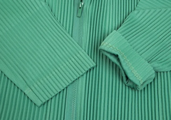 オムプリッセ イッセイ ミヤケHOMME PLISSE ISSEY MIYAKE プリーツダブルジップライダースコート ライトグリーン3 K-102003_006