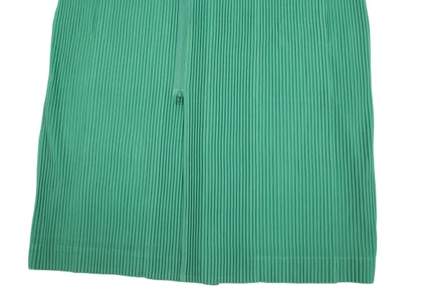 オムプリッセ イッセイ ミヤケHOMME PLISSE ISSEY MIYAKE プリーツダブルジップライダースコート ライトグリーン3 K-102003_007