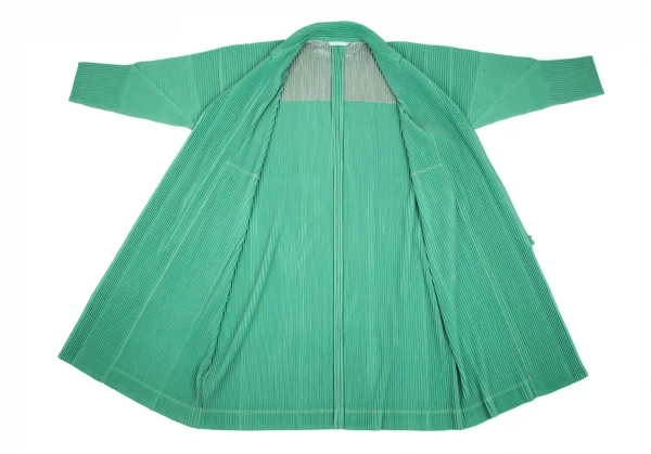 オムプリッセ イッセイ ミヤケHOMME PLISSE ISSEY MIYAKE プリーツダブルジップライダースコート ライトグリーン3 K-102003_011