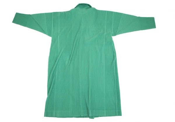 オムプリッセ イッセイ ミヤケHOMME PLISSE ISSEY MIYAKE プリーツダブルジップライダースコート ライトグリーン3 K-102003_012