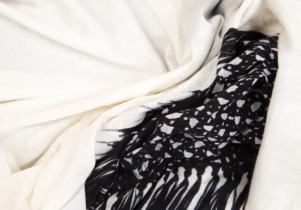 リミフゥLIMI feu Vネックフリンジプリント半袖カットソー オフS K-102011_016