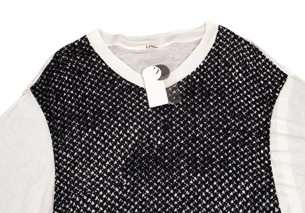 リミフゥLIMI feu Vネックフリンジプリント半袖カットソー オフS K-102011_003