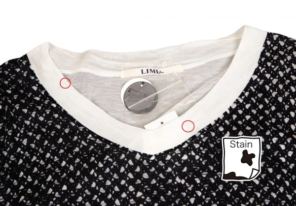 リミフゥLIMI feu Vネックフリンジプリント半袖カットソー オフS K-102011_004